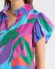 SUGARLIPS SUGARLIPS Vemmy Abstract Puff Sleeve Cotton Top - 4