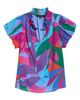 SUGARLIPS SUGARLIPS Vemmy Abstract Puff Sleeve Cotton Top - 5