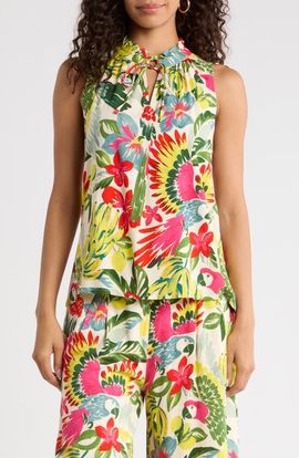 SUGARLIPS SUGARLIPS Wissa Miley Split Neck Sleeveless Top