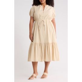 SUGARLIPS SUGARLIPS Zephyr Ticking Stripe Tie Waist Dress