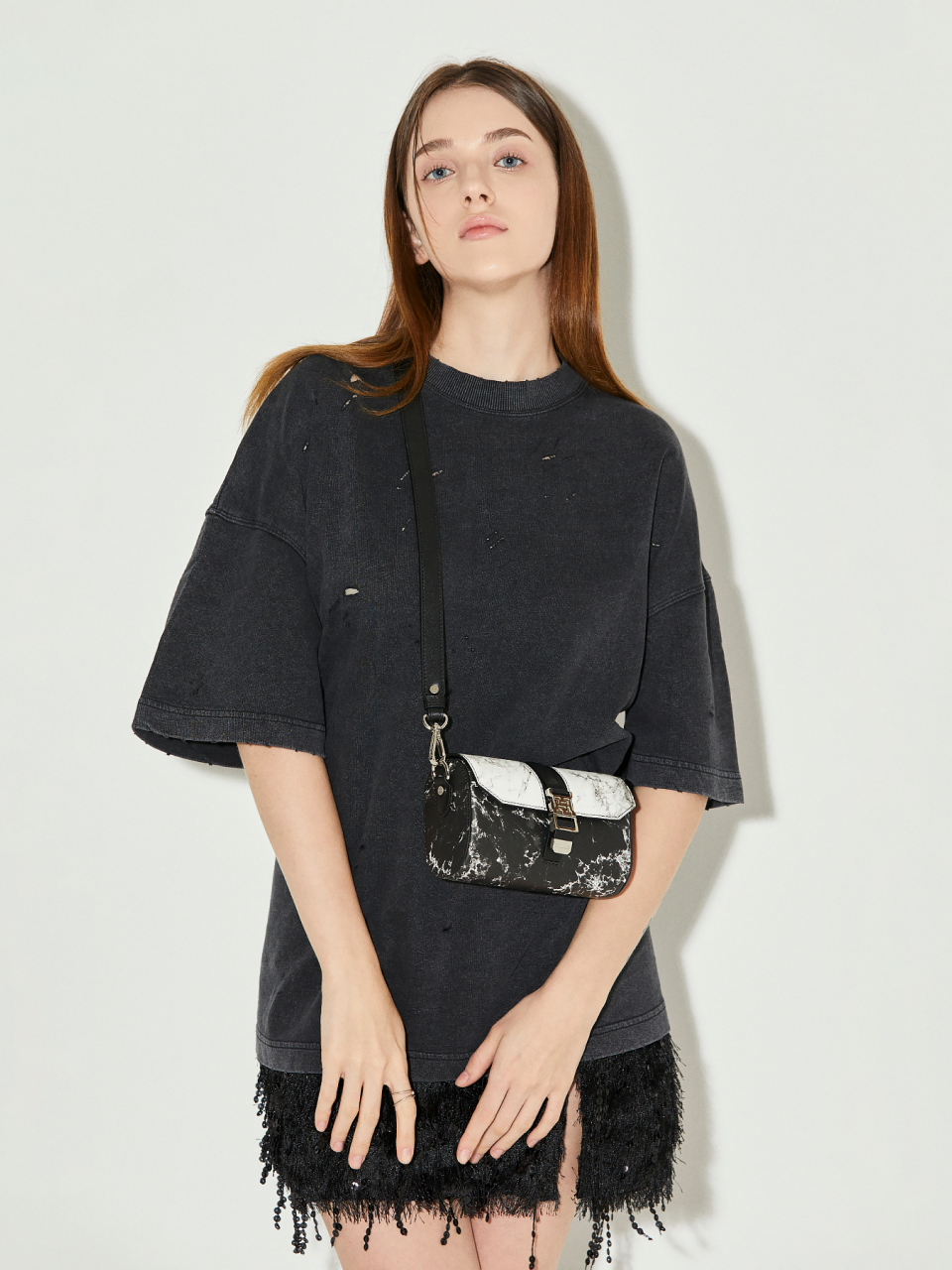 SUHADO Breeze Cylinder Bag_ Marble