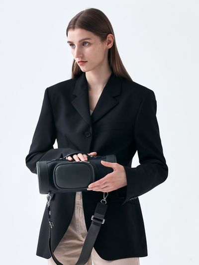 SUHADO Column Pocket Bag _ Navy Green Combi