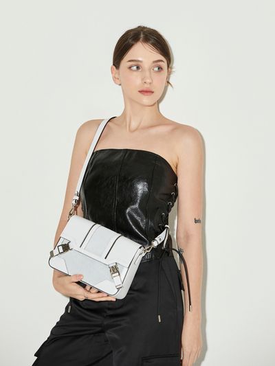 SUHADO Ray-Born Messenger Bag_ White