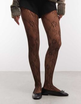 Sui Ava Sui Ava 20D lace tights in brown