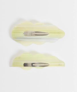 Sui Ava Sui Ava 2 pack wavy soleil clip in yellow