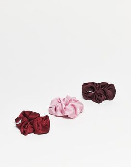 Sui Ava Sui Ava 3 pack ribbon hair scrunchies in multi
