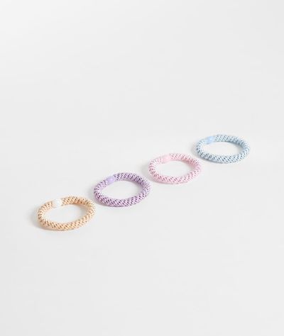 Sui Ava Sui Ava 4 pack basic essential hair ties in multi