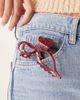 Sui Ava Sui Ava Bow Elegance big hair claw in burgundy-Red - 2