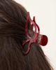 Sui Ava Sui Ava Bow Elegance big hair claw in burgundy-Red - 3