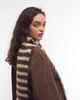 Sui Ava Sui Ava Clara slim scarf in brown stripes - 2