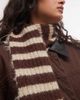 Sui Ava Sui Ava Clara slim scarf in brown stripes - 3