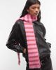 Sui Ava Sui Ava Clara slim scarf in pink and red stripe - 1