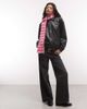 Sui Ava Sui Ava Clara slim scarf in pink and red stripe - 2