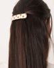 Sui Ava Sui Ava classic polka dot barrette hair clip in brown and white - 3
