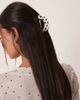 Sui Ava Sui Ava cloud medium size polka dot hair claw clip in black and white - 1