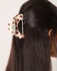 Sui Ava Sui Ava cloud medium size polka dot hair claw clip in brown and white - 1