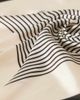 Sui Ava Sui Ava contrast striped scarf in black and white - 2
