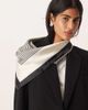 Sui Ava Sui Ava contrast striped scarf in black and white - 3