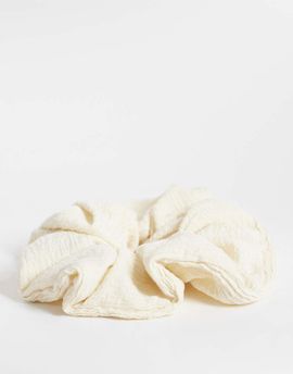 Sui Ava Sui Ava ea zig-zag scrunchie in cream-WHITE