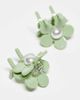 Sui Ava Sui Ava Eva flower pearly mini hair clips in green - 3