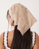 Sui Ava Sui Ava floral eyelet bandana scarf in salted caramel brown-Neutral - 1