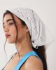 Sui Ava Sui Ava floral eyelet bandana scarf in white - 1