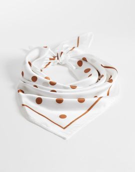 Sui Ava Sui Ava headscarf in brown and white polka dot print