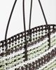 Sui Ava Sui Ava Kaya woven big tote bag in brown and green stripe-Multi - 3