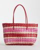 Sui Ava Sui Ava Kaya woven big tote bag in red and pink stripe - 1