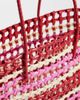 Sui Ava Sui Ava Kaya woven big tote bag in red and pink stripe - 4