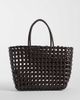 Sui Ava Sui Ava Kaya woven small tote bag in brown - 1