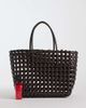 Sui Ava Sui Ava Kaya woven small tote bag in brown - 2
