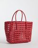 Sui Ava Sui Ava Kaya woven small tote bag in red - 4