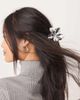 Sui Ava Sui Ava metallic floral hair claw in silver - 3