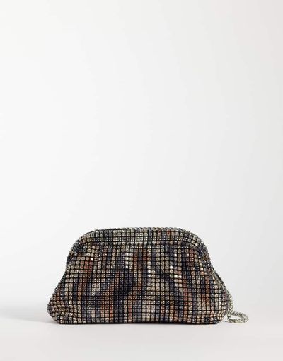 Sui Ava Sui Ava no silent nights crystal clutch bag in animal print-MULTI