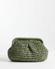 Sui Ava Sui Ava olivia bloom straw bag in olive green - 1