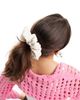 Sui Ava SUI AVA oversized hair scrunchie in white - 3