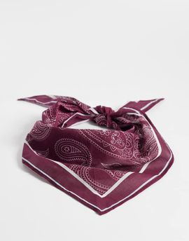 Sui Ava Sui Ava paisley triangle scarf in burgundy-Red