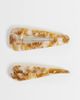 Sui Ava Sui Ava Plage 2-pack buckle hair clips in light brown - 1