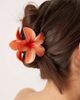 Sui Ava Sui Ava Plumeria flower large hair clip in orange - 3