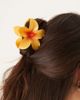 Sui Ava Sui Ava Plumeria flower large hair clip in yellow - 3