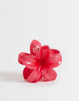 Sui Ava Sui Ava Plumeria flower mini hair clip in pink