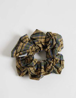 Sui Ava Sui Ava scrunchie in yellow tartan-Multi
