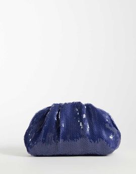 Sui Ava Sui Ava sequin clutch bag in navy blue