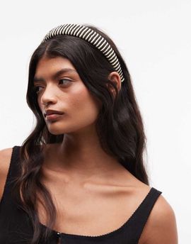 Sui Ava Sui Ava striped headband in black and white