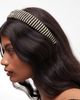 Sui Ava Sui Ava striped headband in black and white - 3