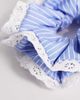 Sui Ava Sui Ava striped lace detail hair scrunchie in blue - 3