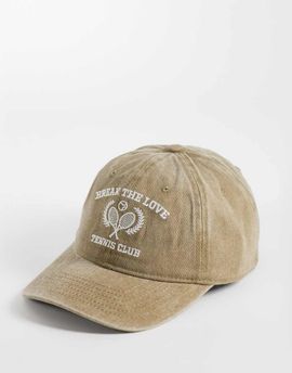 Sui Ava Sui Ava tennis club cap in washed khaki-Green