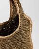 Sui Ava Sui Ava waffle cloud straw shoulder bag in brown - 3