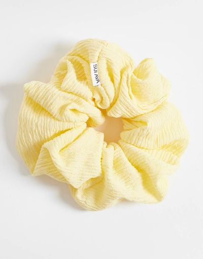Sui Ava Sui Ava zig zag scrunchie in butter yellow